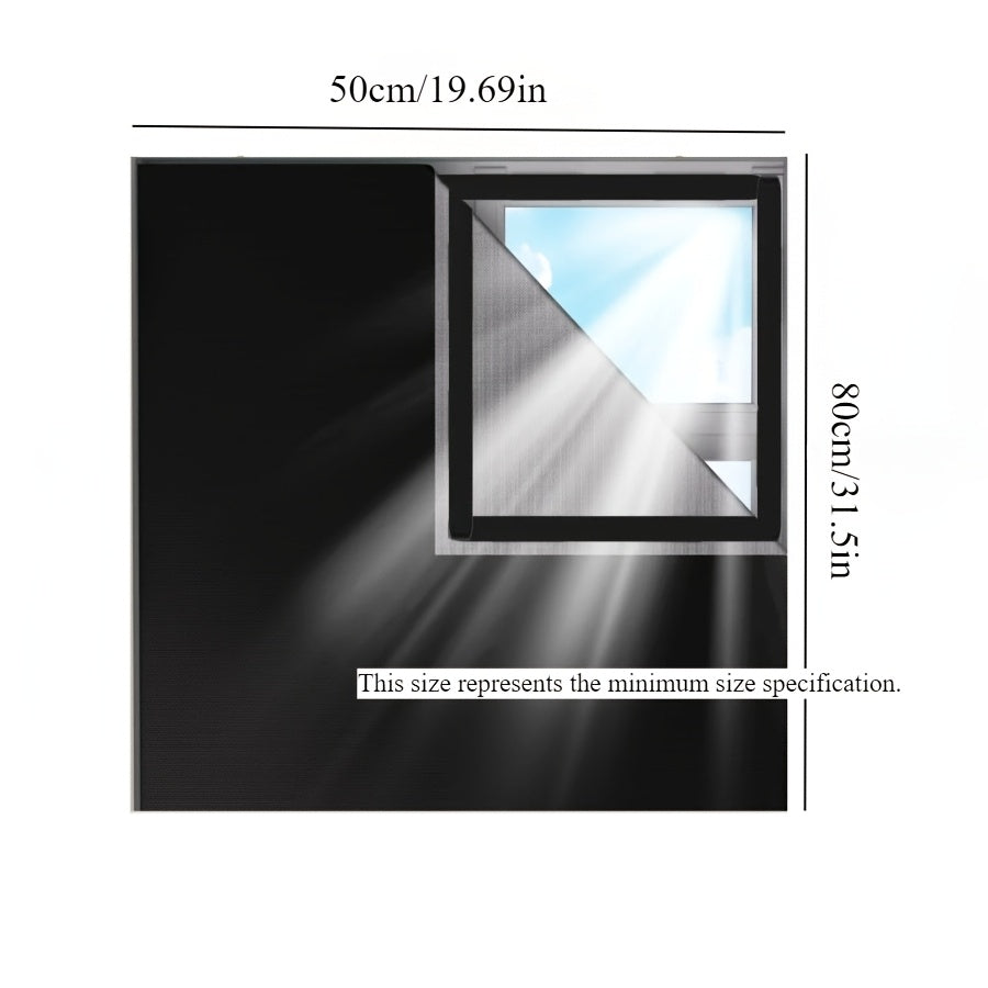 Rideau occultant blackout amovible noir pour fenêtre et porte