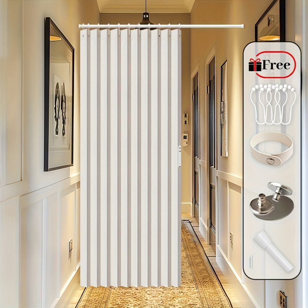 Rideau de porte magnétique occultant en polyester avec tringle incluse