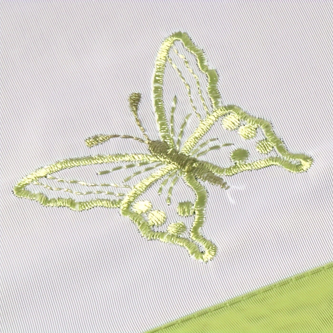 Rideau brise-bise à broderie papillon pour cuisine style campagne