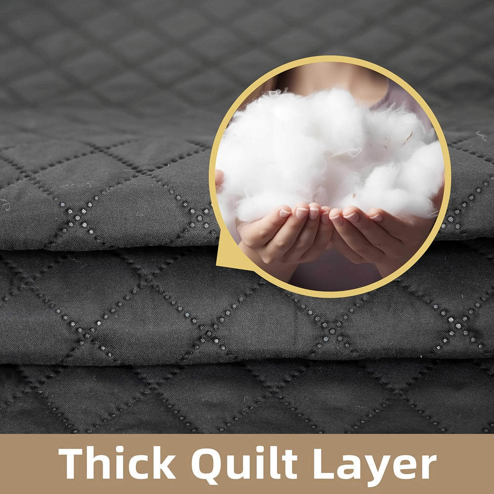 Rideaux occultants thermiques matelassés double couche – 2 panneaux