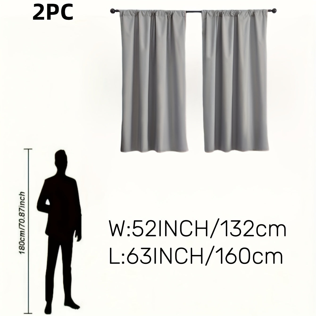 Rideaux occultants 100 % blackout à double panneau pour chambre et salon au style moderne
