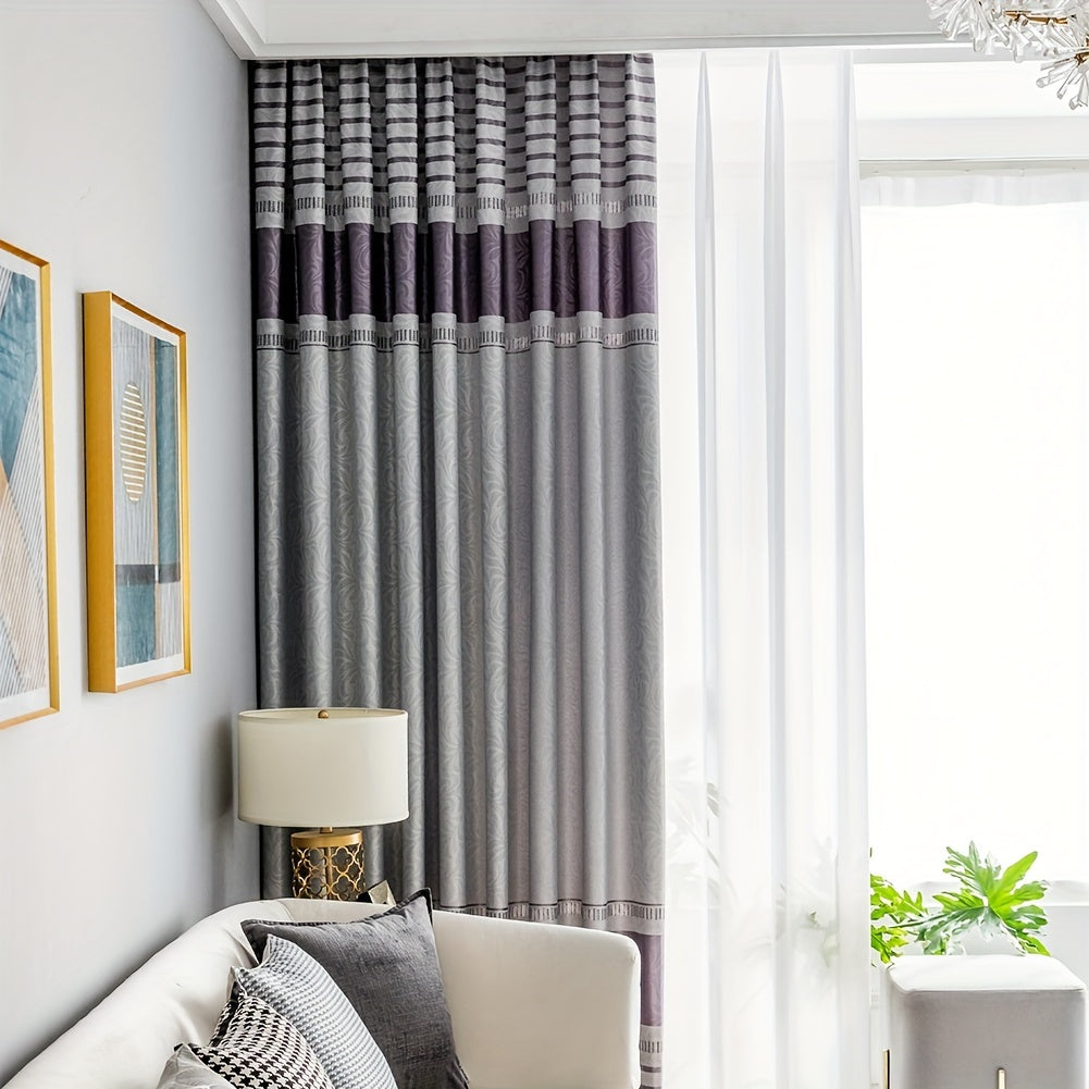 Rideau occultant jacquard vintage motif géométrique pour salon et chambre