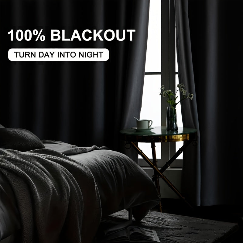 Rideaux occultants 100 % blackout à œillets, largeur 140 à 199 cm Image