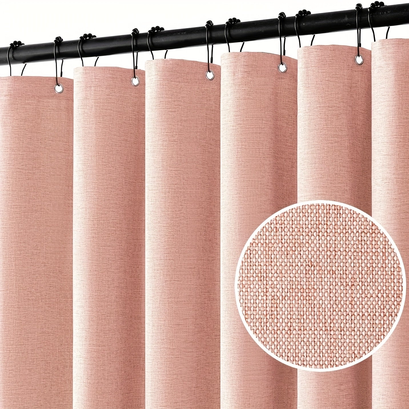 Rideau de douche épais en polyester jacquard avec œillets métalliques