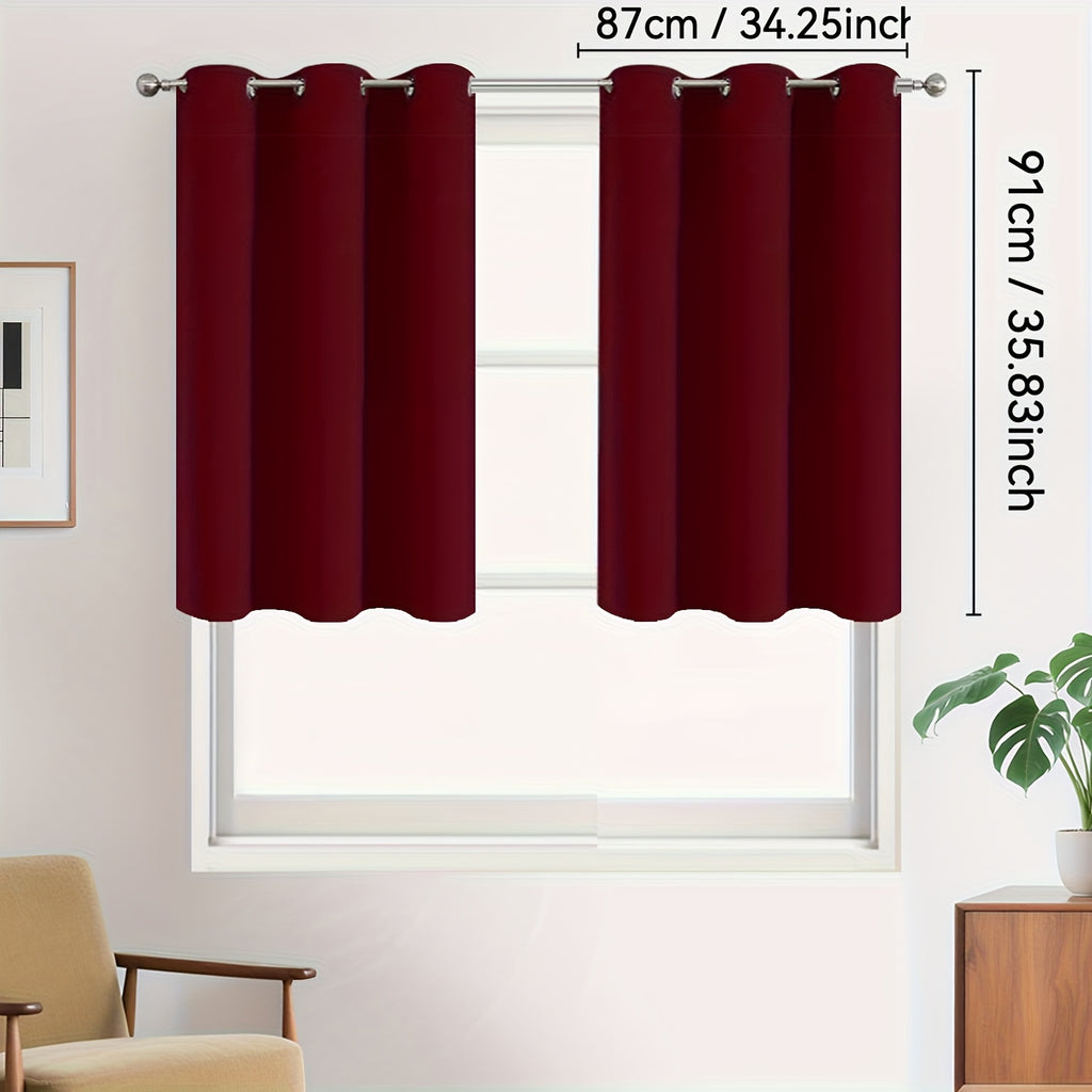 Rideaux occultants 100 % blackout à œillets – lot de 2 panneaux pour chambre et salon