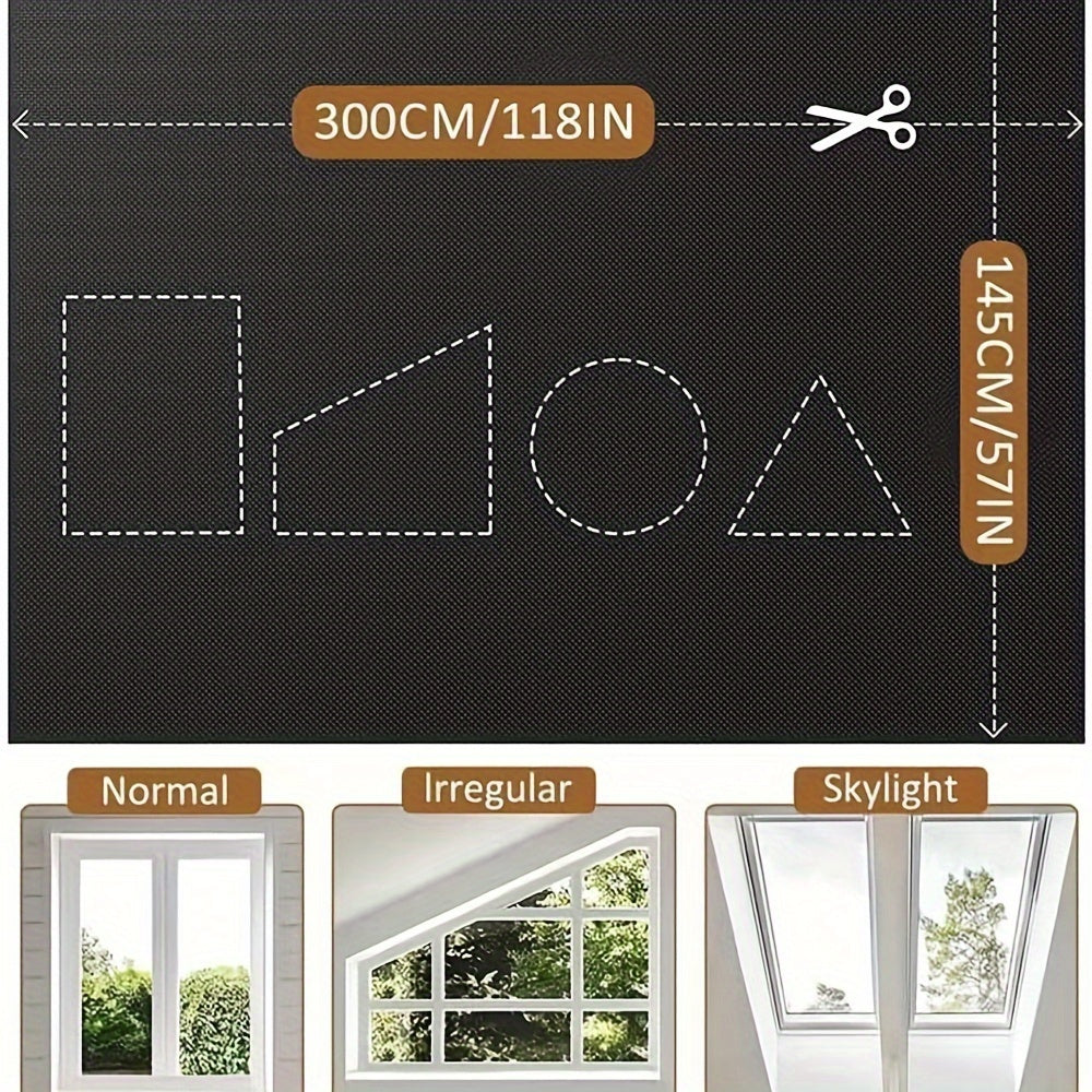 Rideau occultant portable 100 % blackout sans perçage, hauteur 270 cm et plus