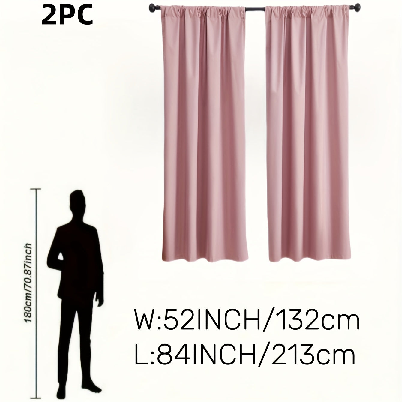 Rideaux occultants 100 % blackout à double panneau pour chambre et salon au style moderne