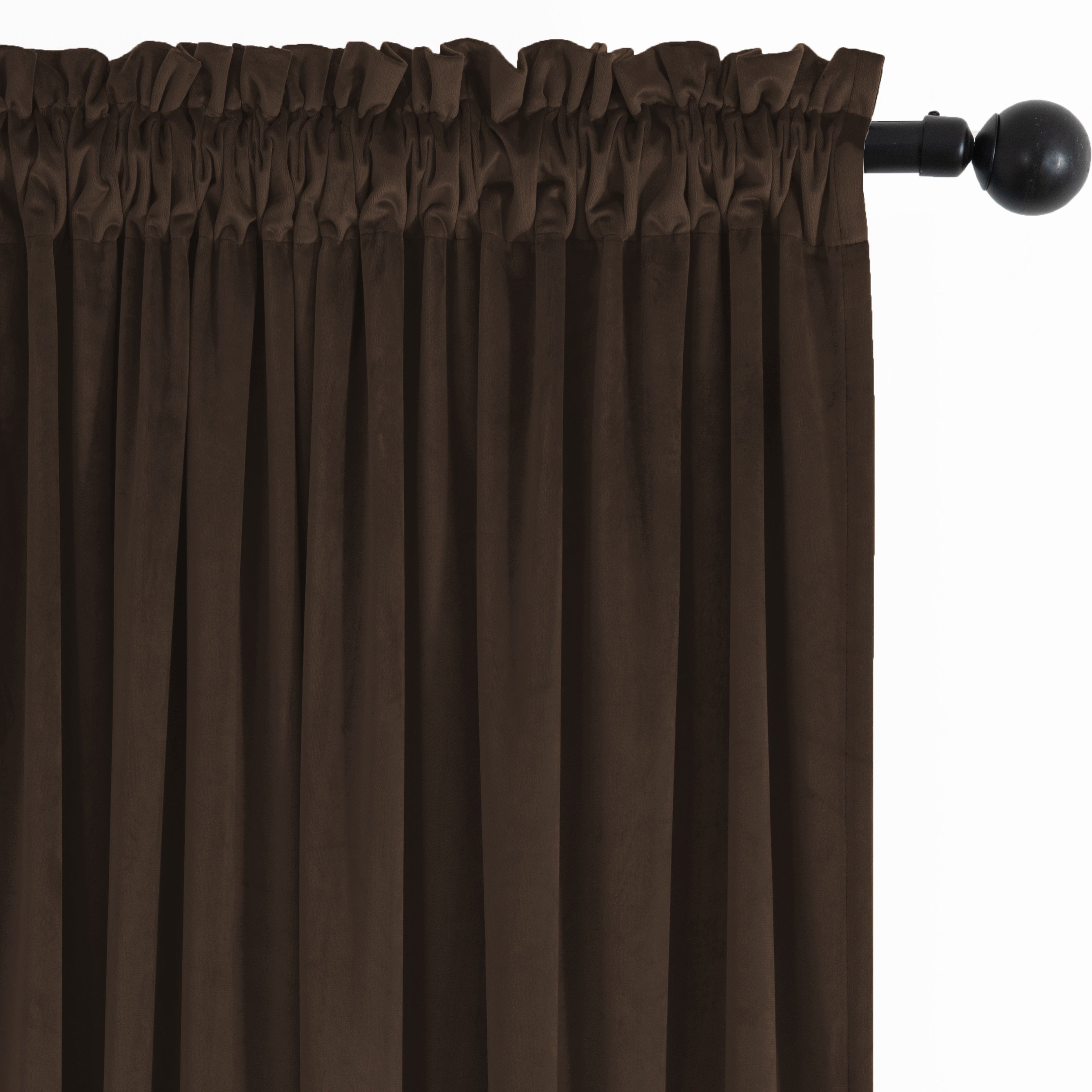 Rideaux tamisants unis en polyester effet flanelle pour chambre et salon (2 panneaux)