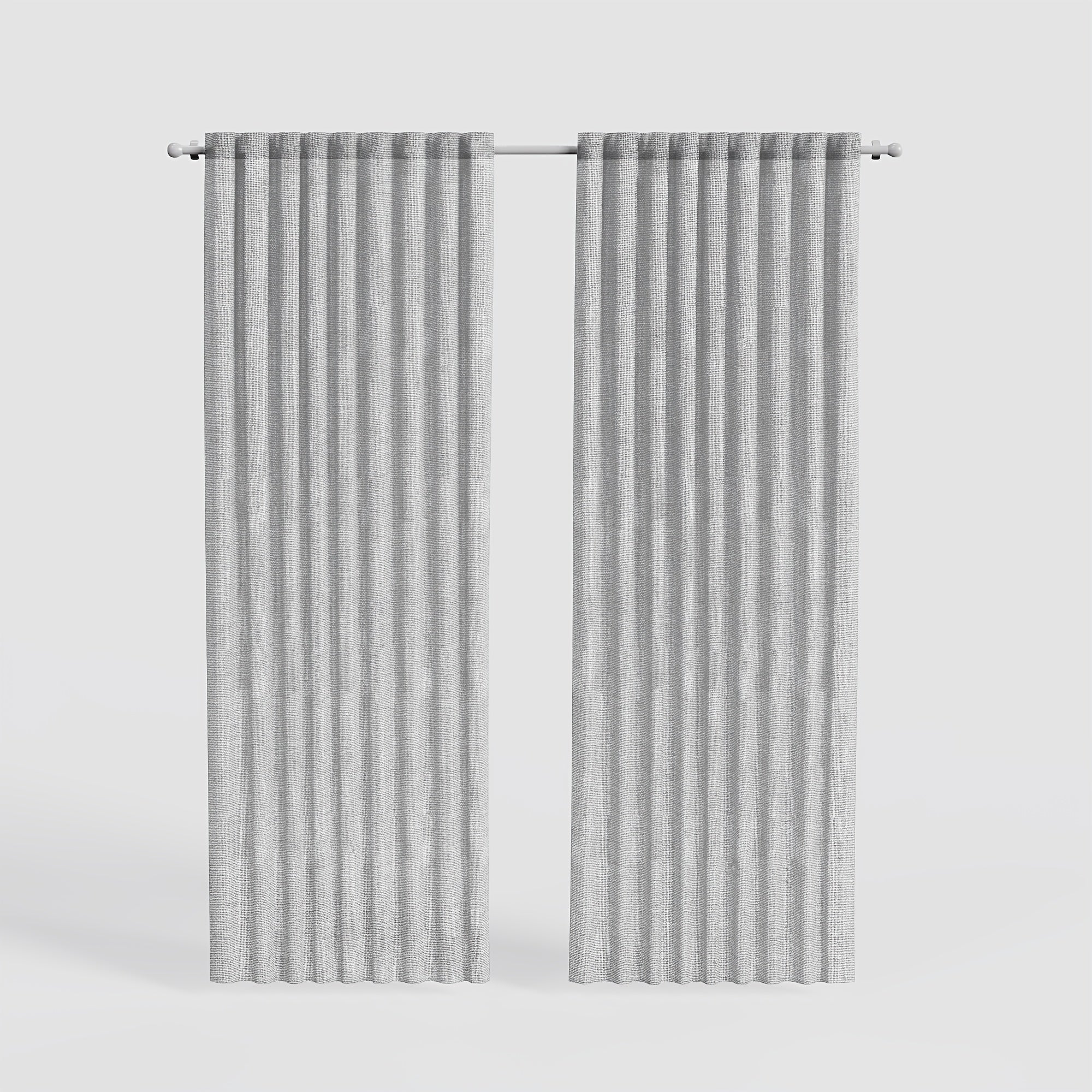 Rideau tamisant effet lin imitation chanvre pour salon et chambre (2 panneaux)