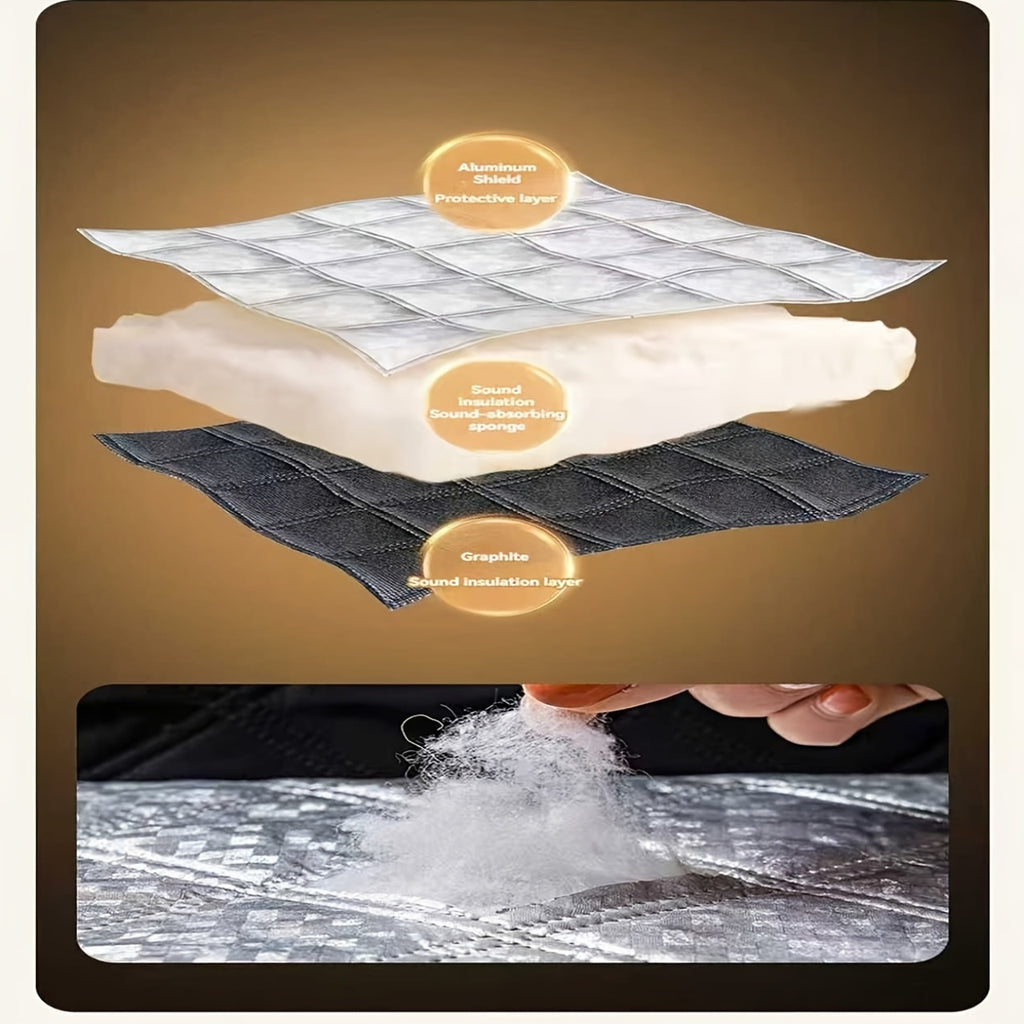 Rideau thermique auto-adhésif isolant phonique et coupe-vent, hauteur 200 à 239 cm