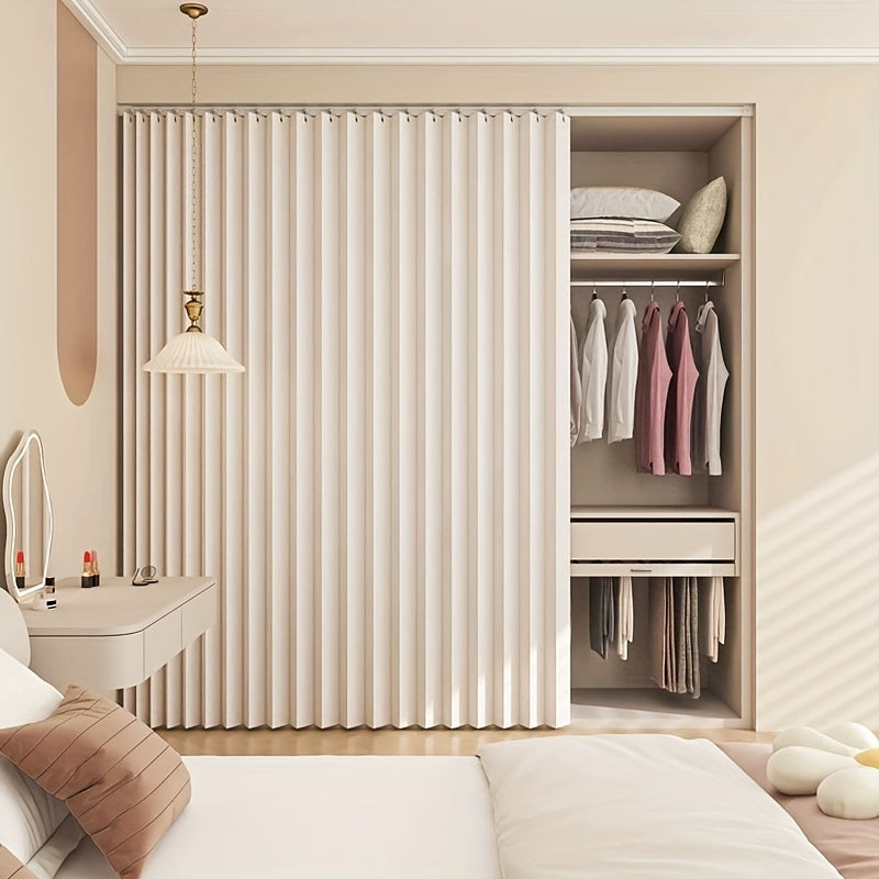 Rideau pliant occultant pour placard et dressing en polyester moderne , largeur 140 à 199 cm