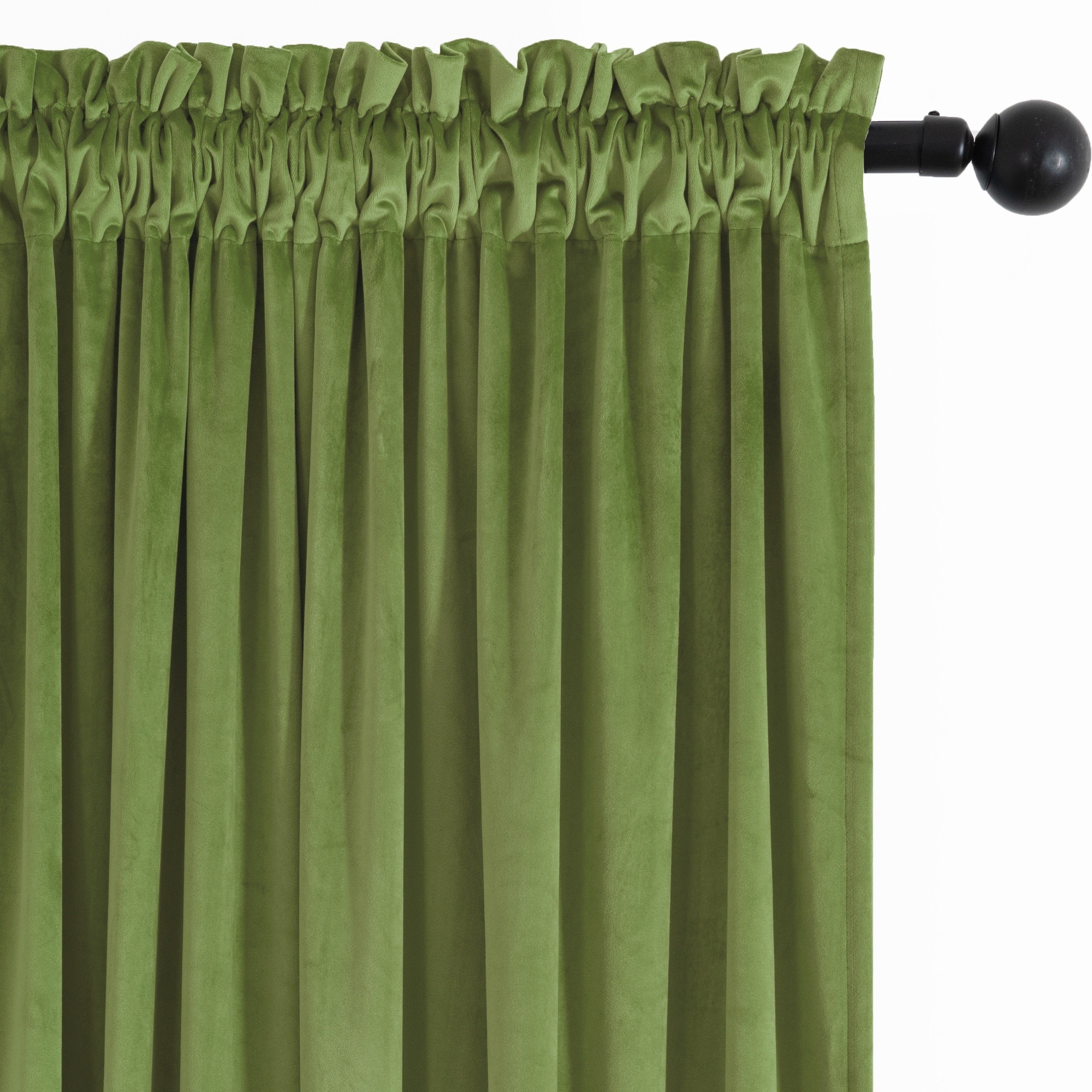 Rideaux tamisants unis en polyester effet flanelle pour chambre et salon (2 panneaux)