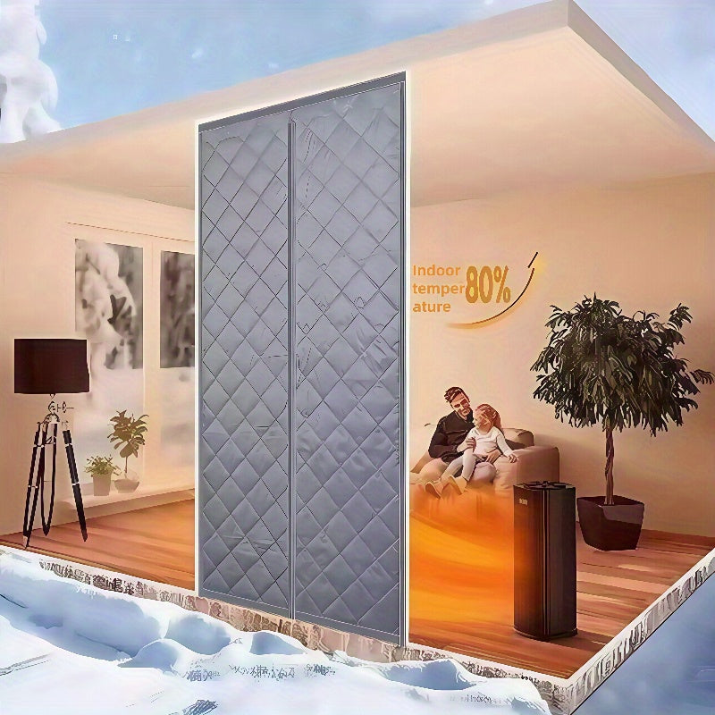 Rideau thermique magnétique isolant hiver sans perçage pour porte et chambre