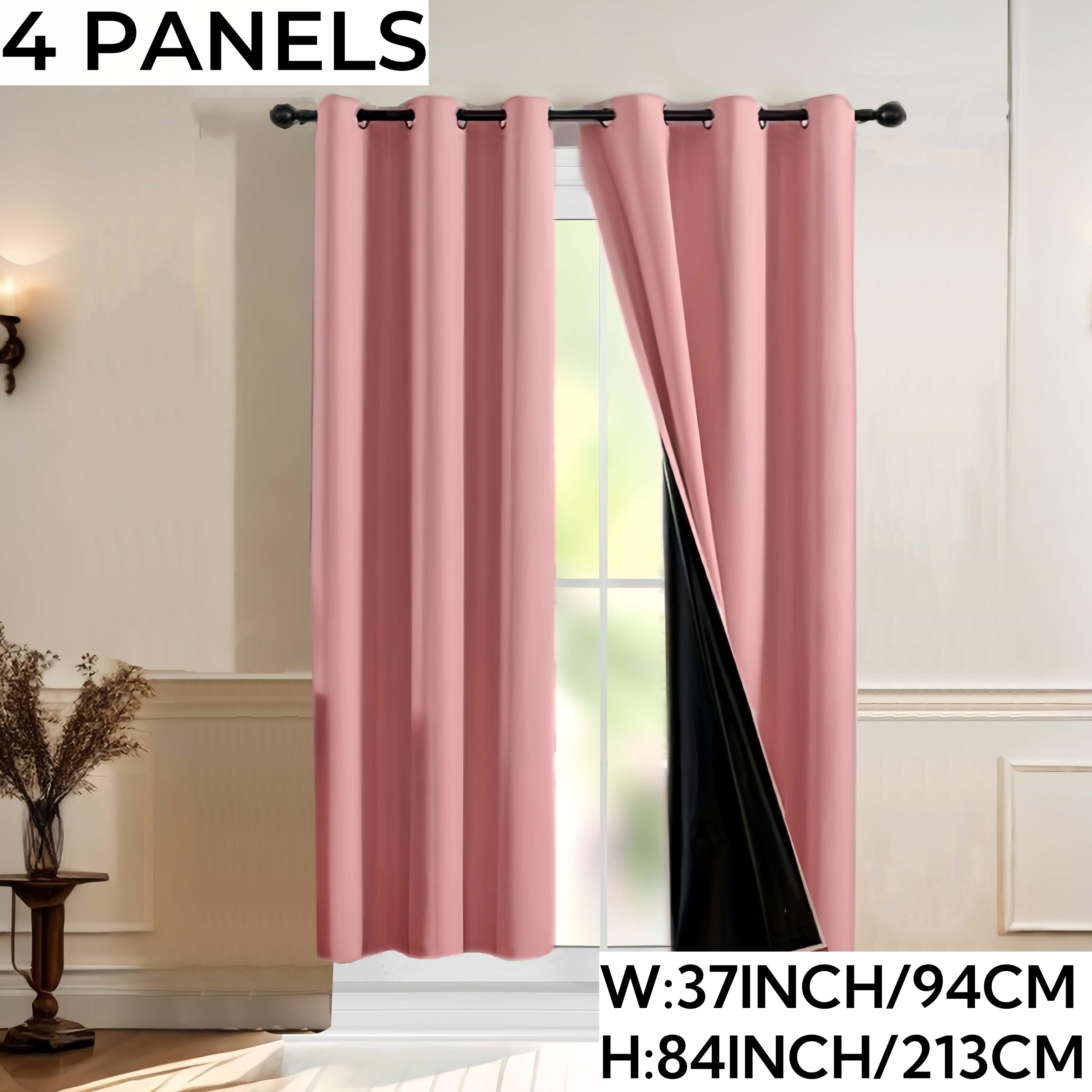 Rideaux occultants 100 % blackout à œillets – lot de 4 panneaux pour chambre et salon