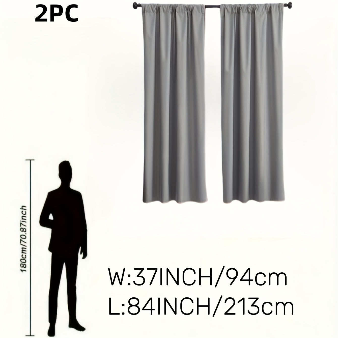 Rideaux occultants 100 % blackout à double panneau pour chambre et salon au style moderne