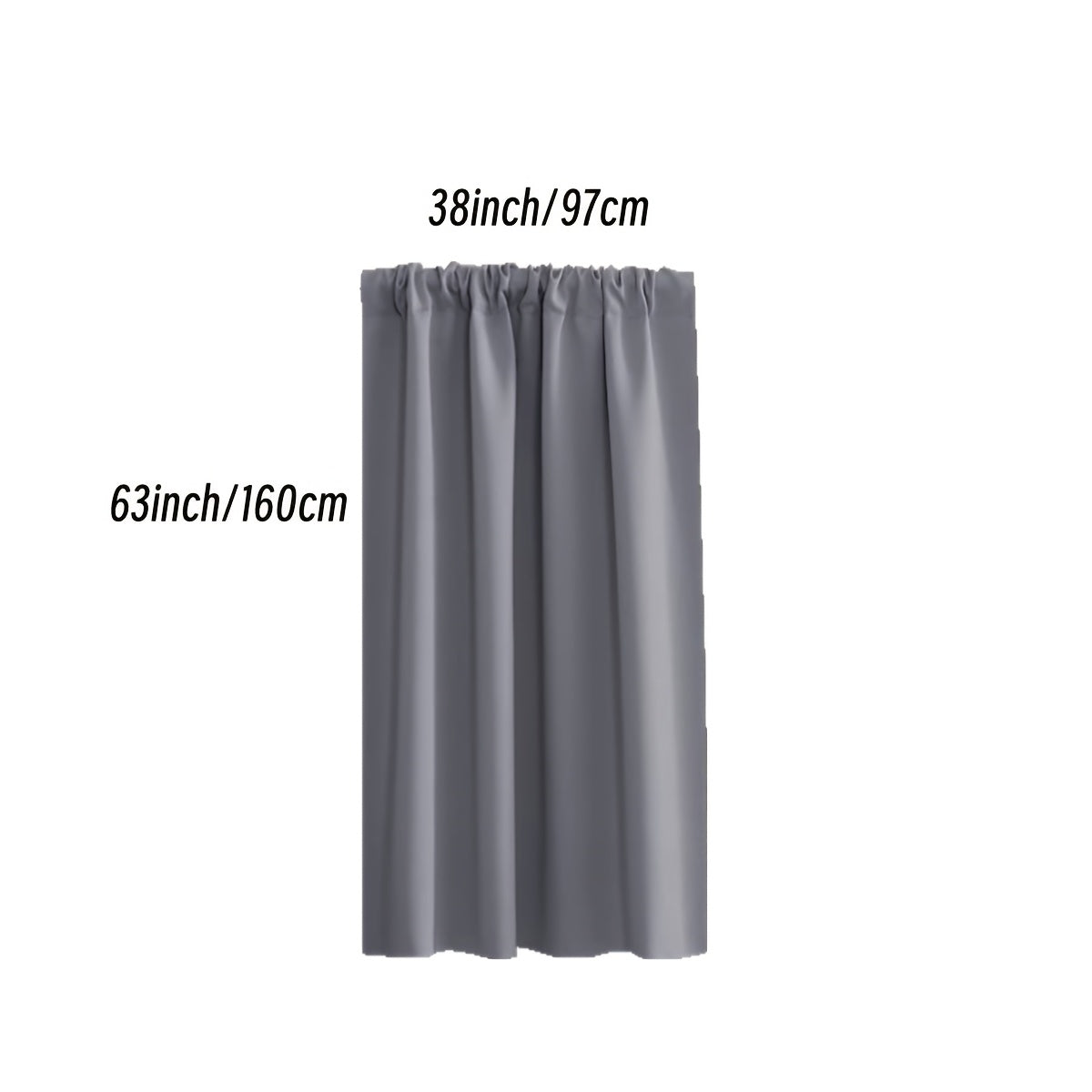 Rideau occultant thermique en polyester avec passage tringle, idéal salon et chambre