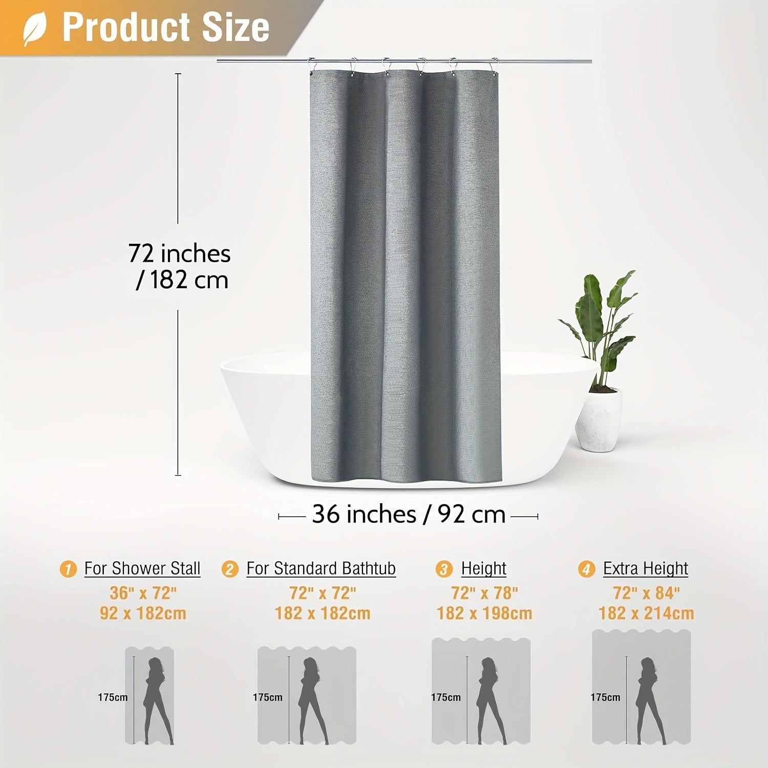 Rideau de douche épais en polyester jacquard avec œillets métalliques
