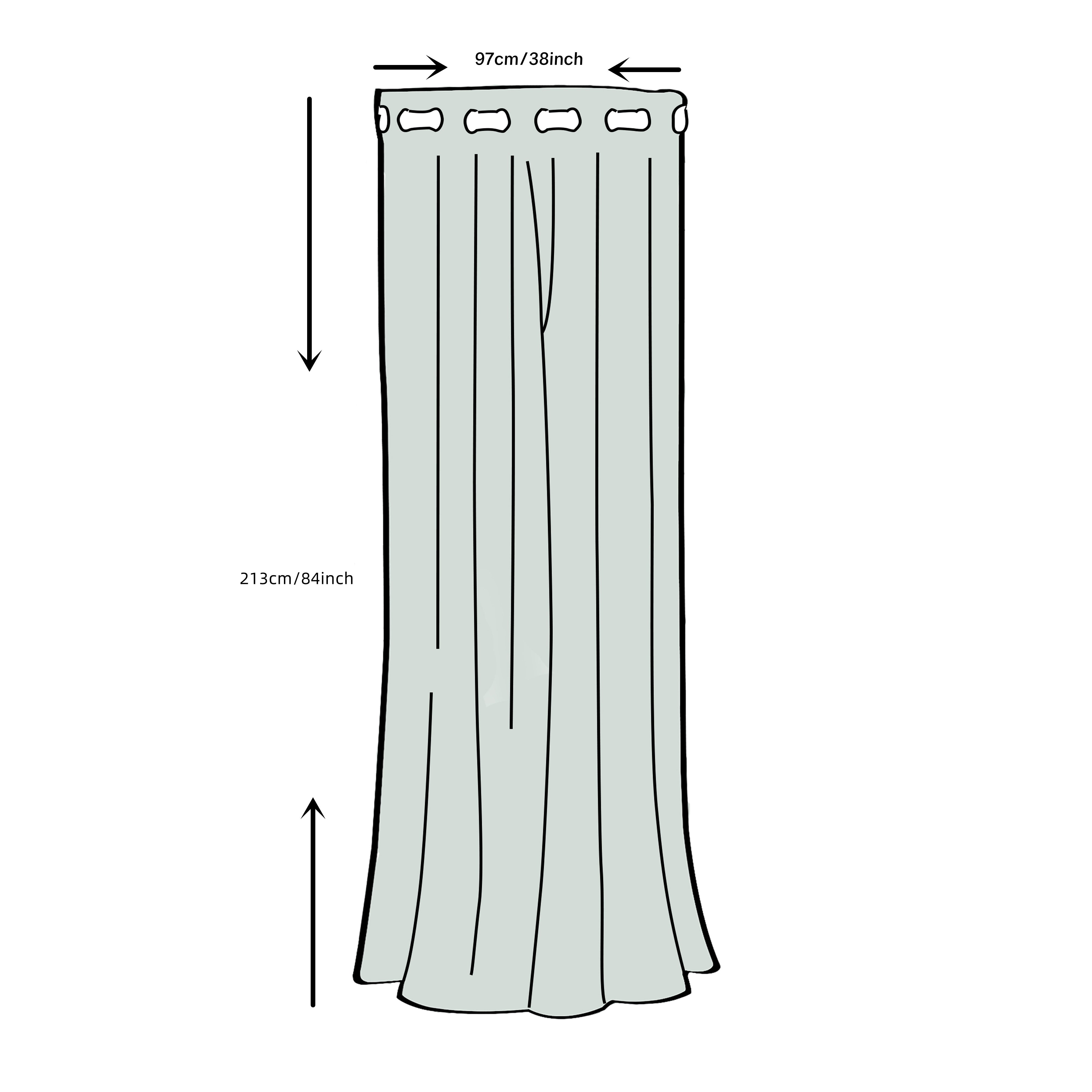 Rideau occultant thermique en polyester avec passage tringle, idéal salon et chambre