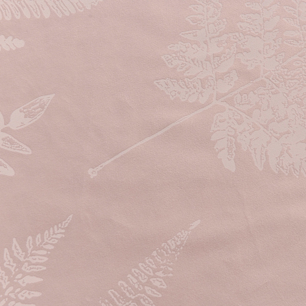 Rideau velours à œillets motif feuillage isolant thermique, rose