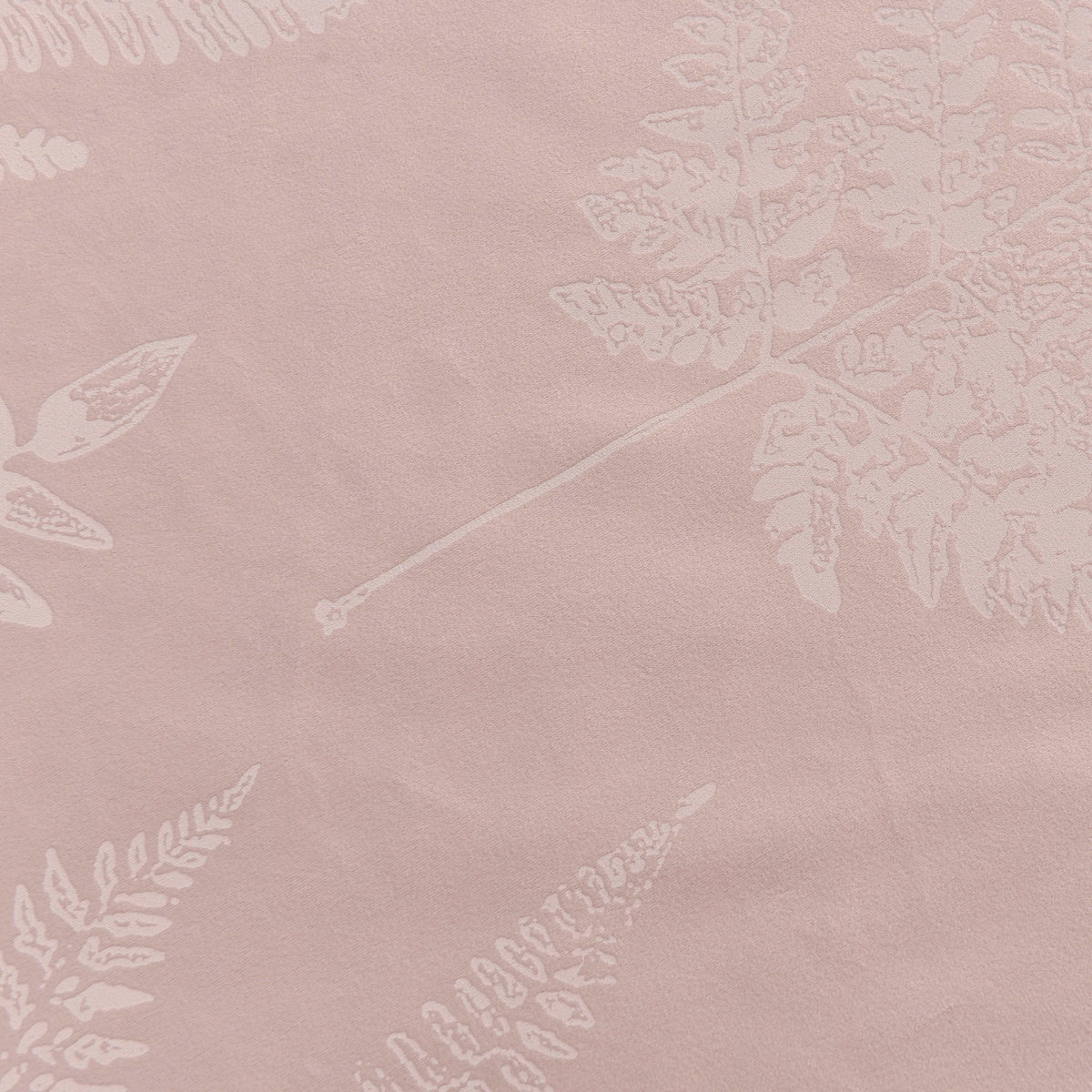 Rideau velours à œillets motif feuillage isolant thermique, rose