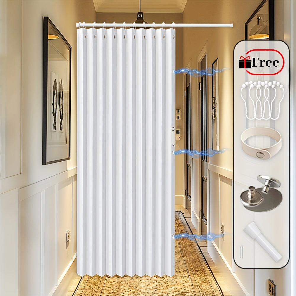 Rideau de porte magnétique occultant en polyester avec tringle incluse