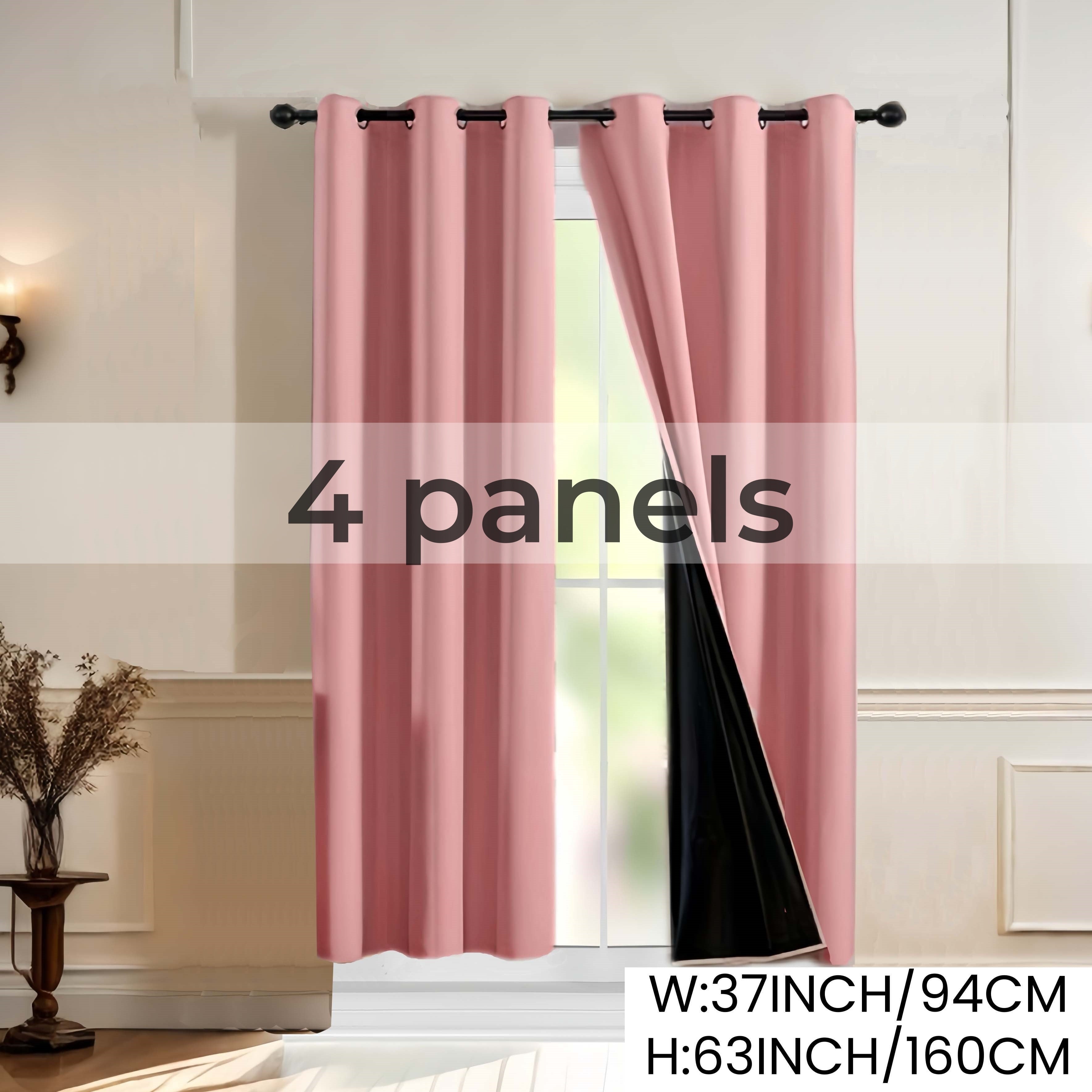 Rideaux occultants 100 % blackout à œillets – lot de 4 panneaux pour chambre et salon