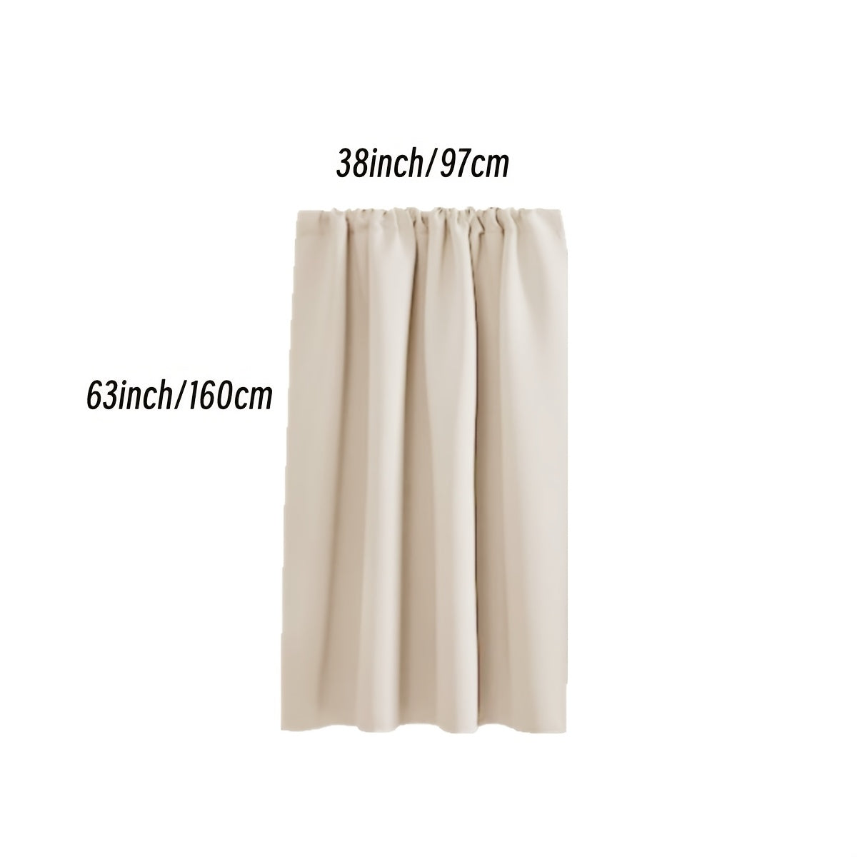 Rideau occultant thermique en polyester avec passage tringle, idéal salon et chambre