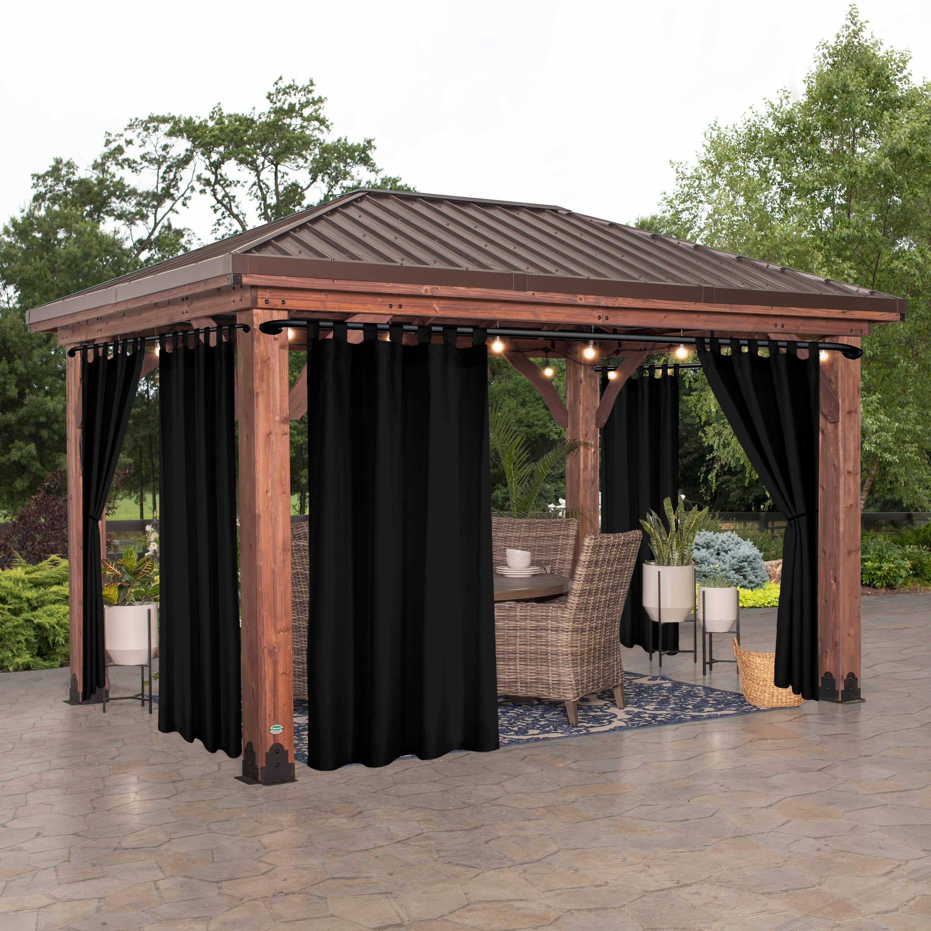 Rideau extérieur occultant pour pergola et terrasse – 1 panneau