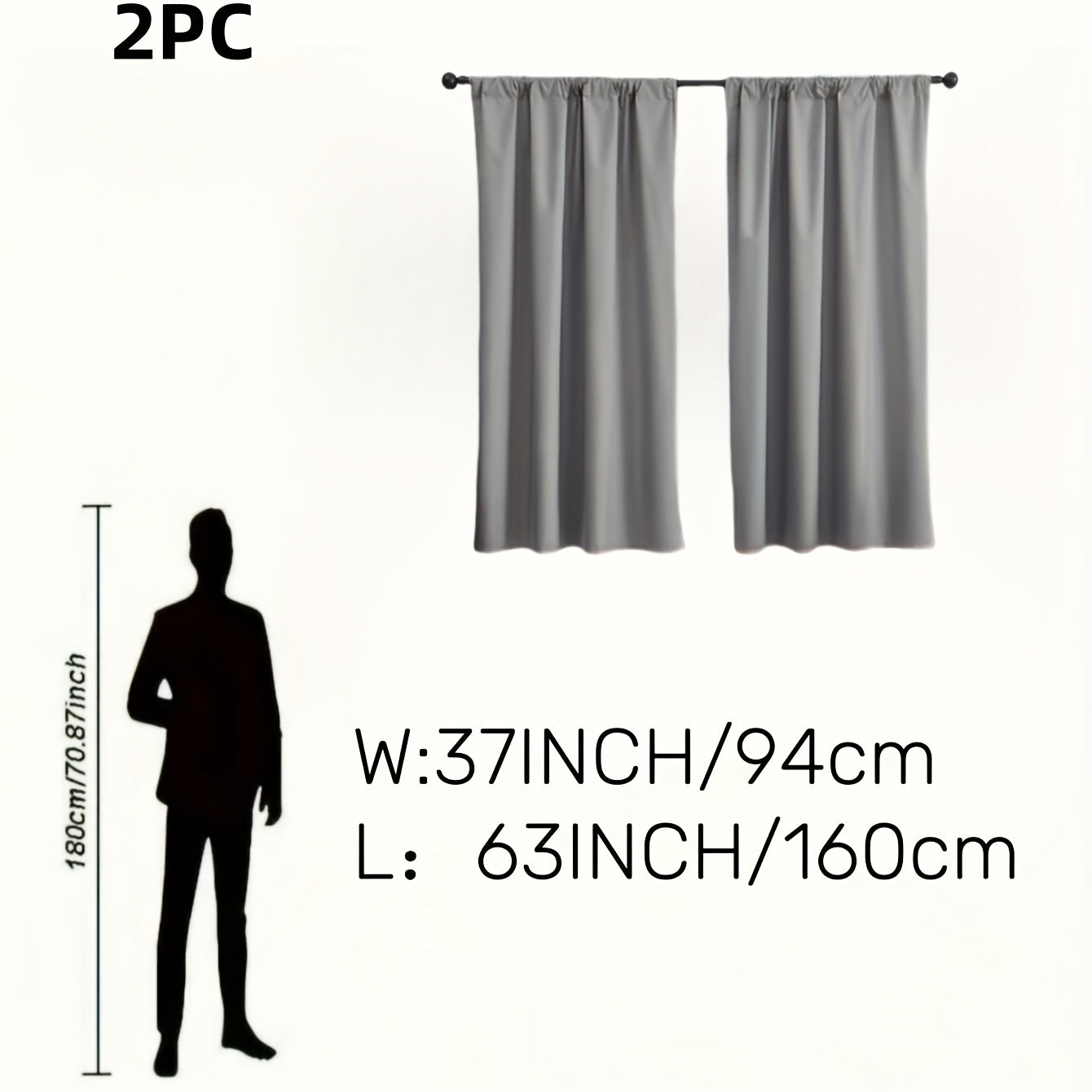 Rideaux occultants 100 % blackout à double panneau pour chambre et salon au style moderne