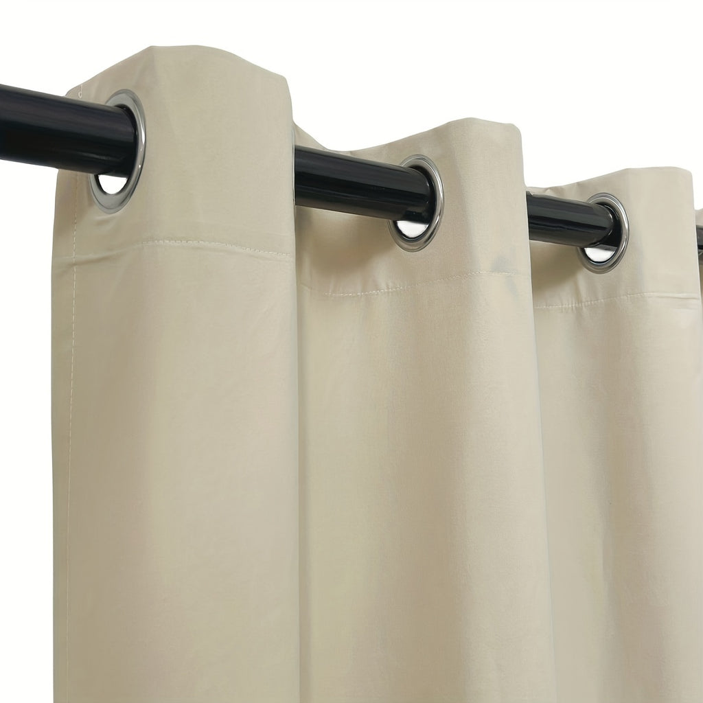 Rideau occultant thermique 100 % blackout à œillets en polyester, hauteur 240 à 269 cm