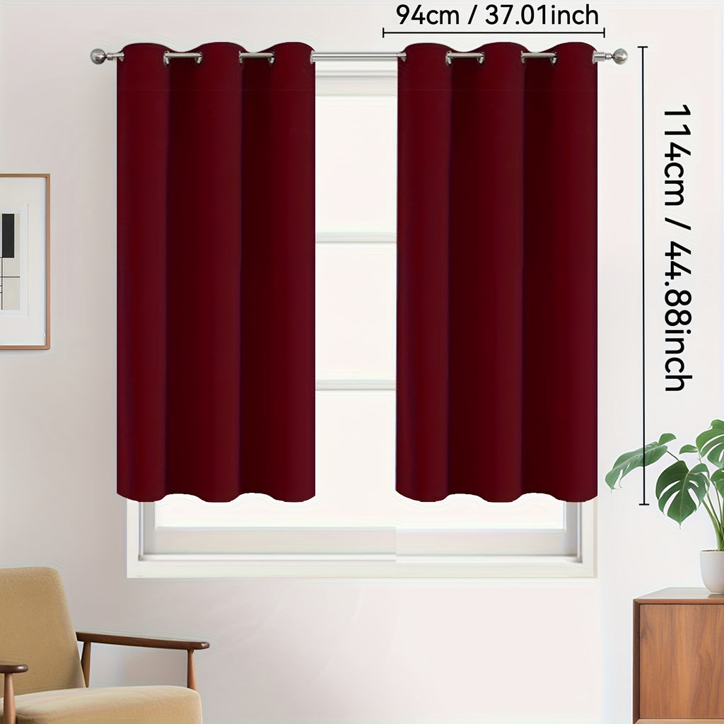Rideaux occultants 100 % blackout à œillets – lot de 2 panneaux pour chambre et salon