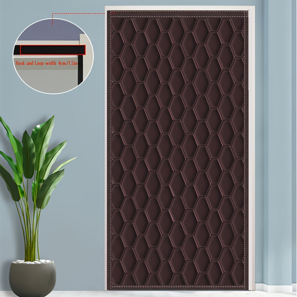 Rideau de Porte Thermique Matelassé Coupe-Vent Isolation Hiver