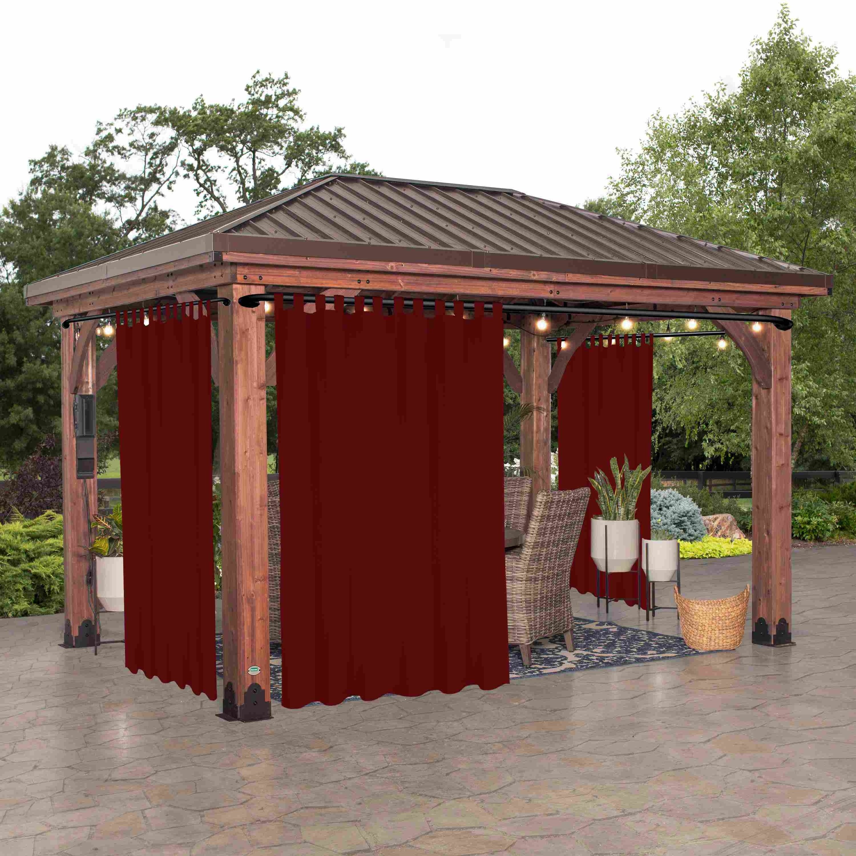 Rideau extérieur occultant pour pergola et terrasse – 1 panneau