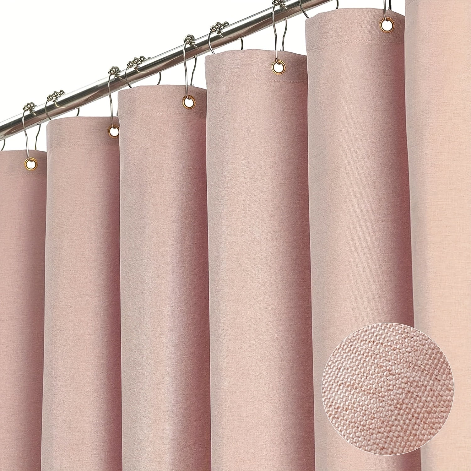 Rideau de douche épais en polyester jacquard avec œillets métalliques