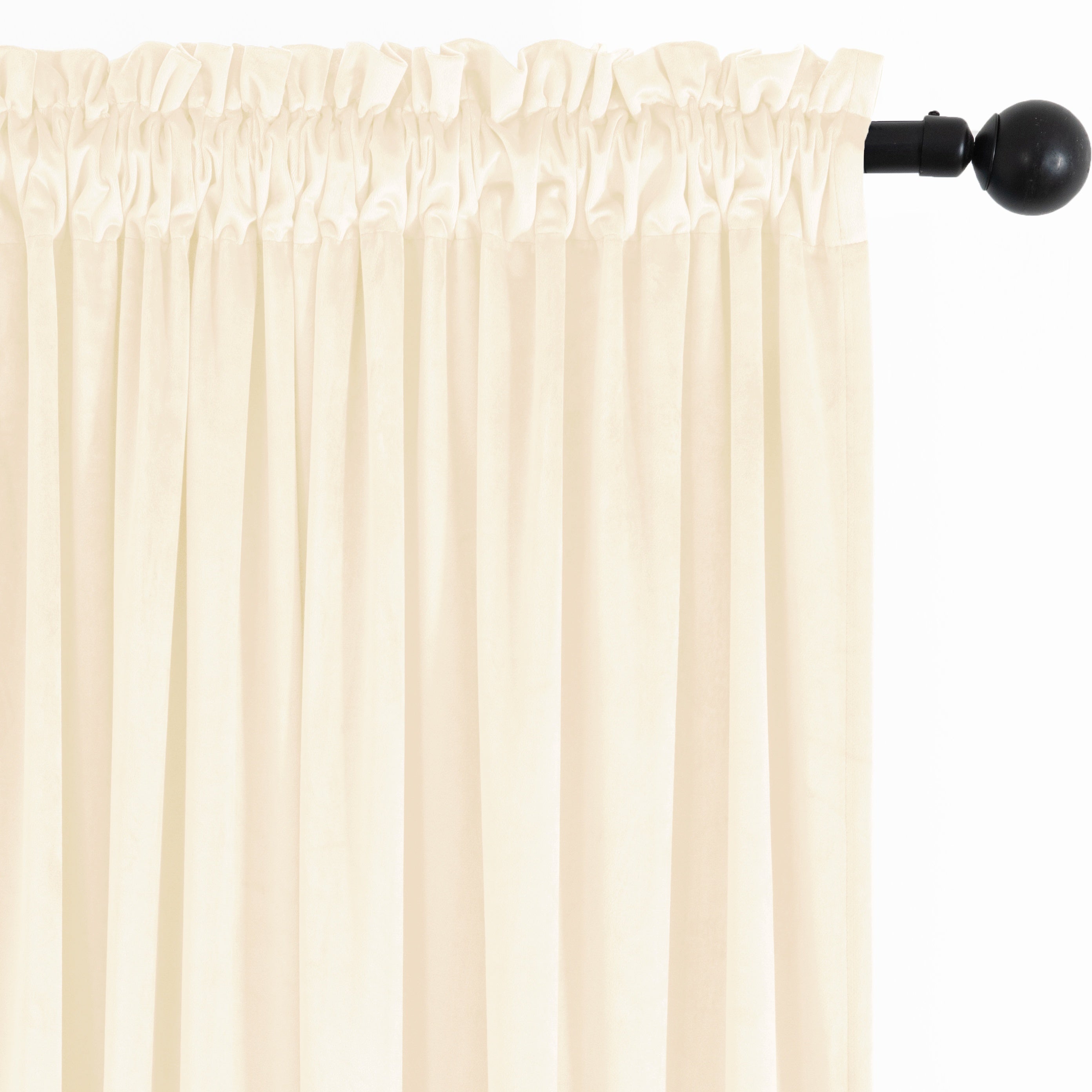 Rideau velours thermique et tamisant en polyester pour chambre et salon