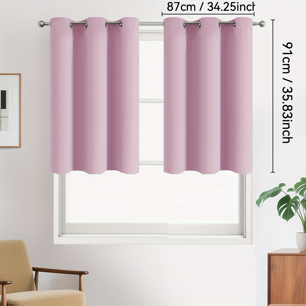 Rideaux occultants 100 % blackout à œillets – lot de 2 panneaux pour chambre et salon