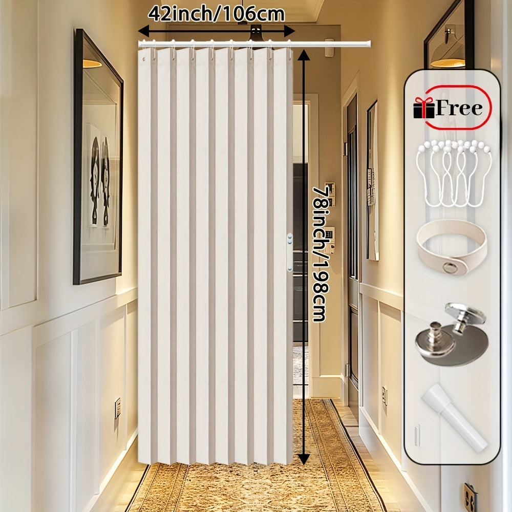 Rideau de porte magnétique occultant en polyester avec tringle incluse