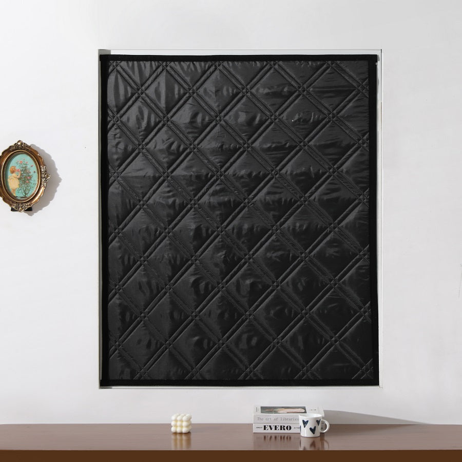 Rideau thermique occultant noir matelassé isolation hiver sans perçage