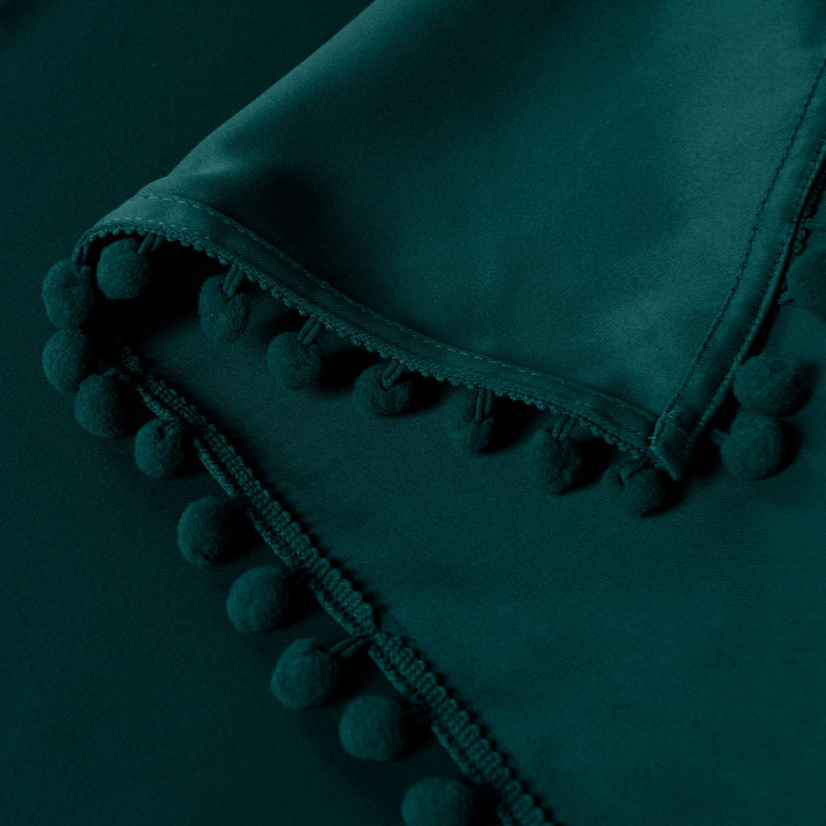 Rideau occultant thermique avec galon pompons, turquoise Image