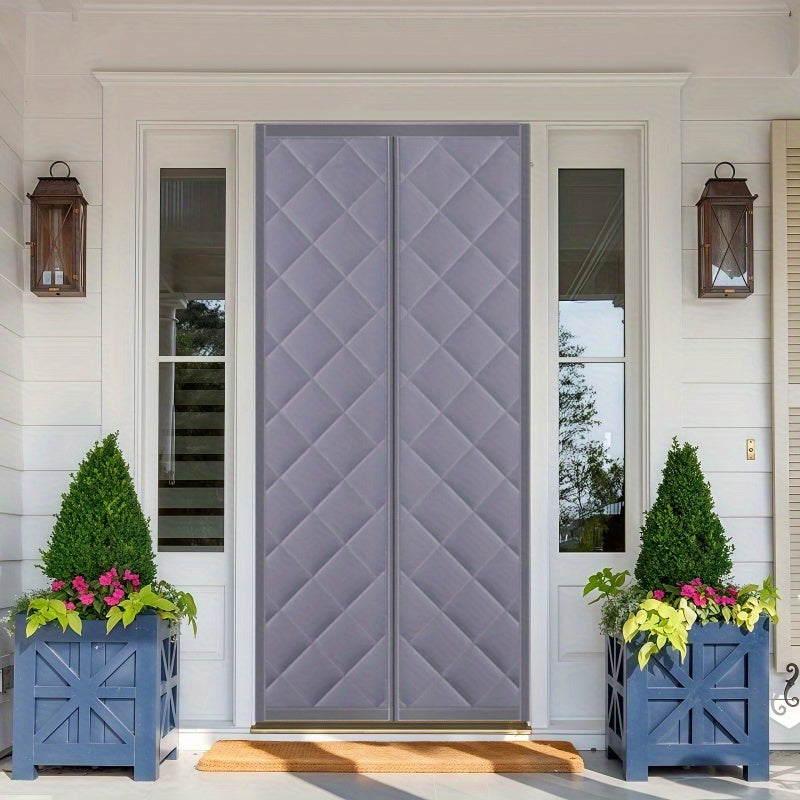 Rideau thermique magnétique isolant hiver sans perçage pour porte et chambre