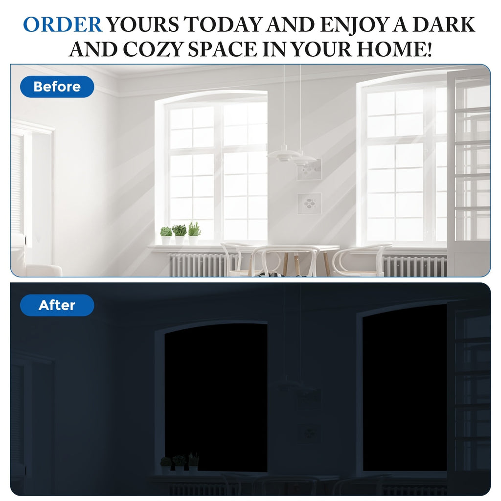 Rideau occultant portable 100 % blackout sans perçage, hauteur 270 cm et plus