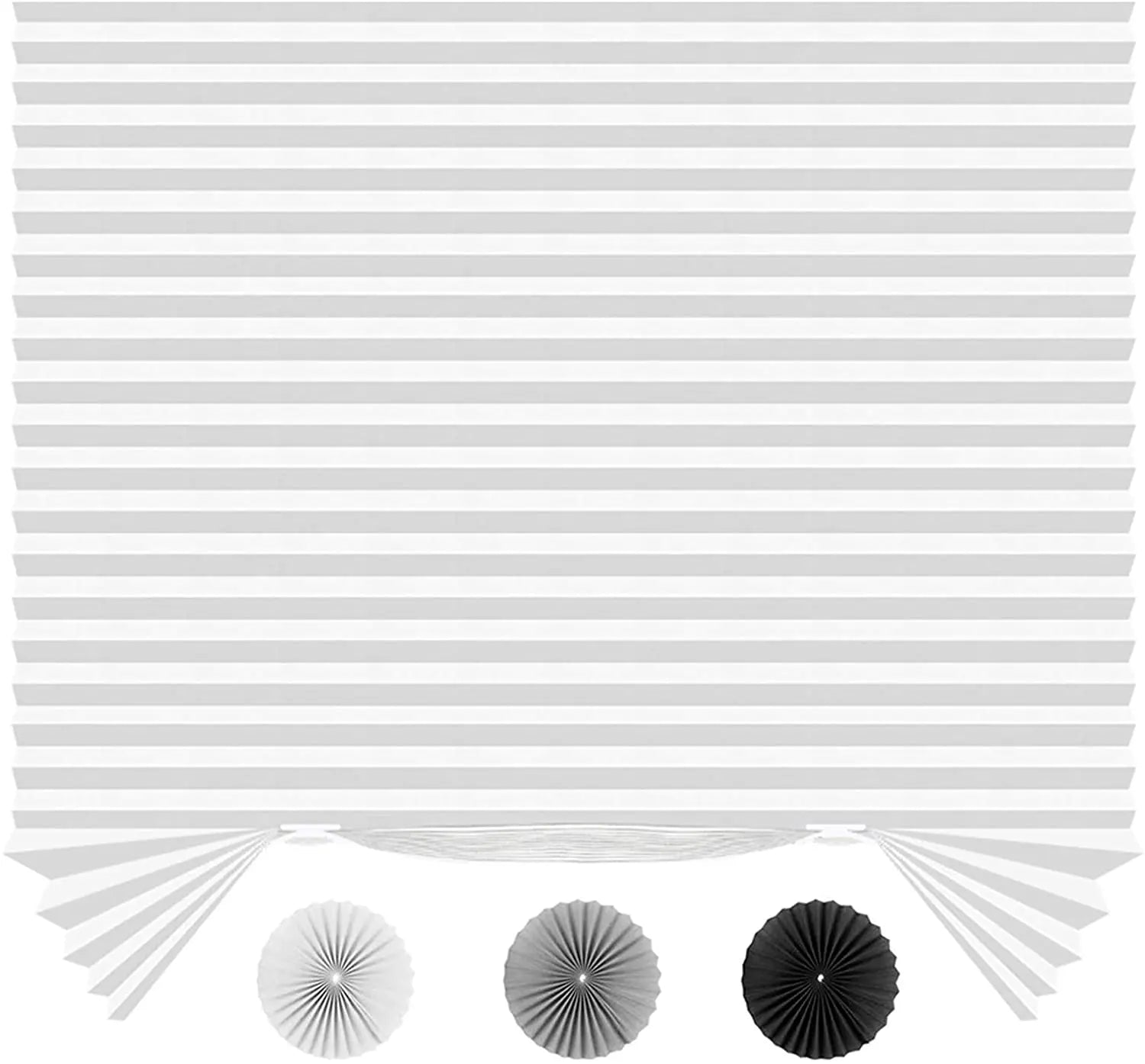 Store plissé occultant adhésif sans perçage tissu filtrant pour fenêtre et porte