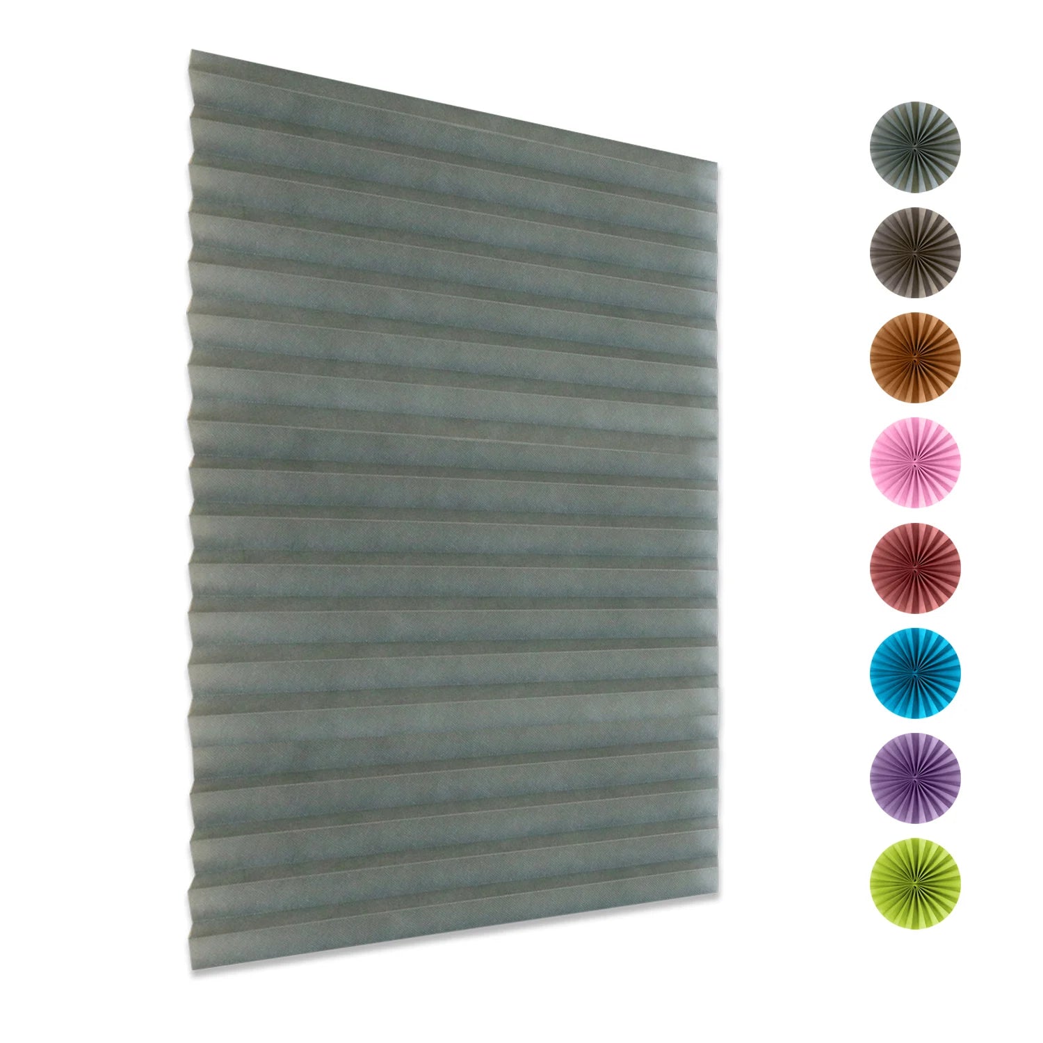 Store plissé tamisant sans perçage en tissu non tissé pour fenêtre facile à poser