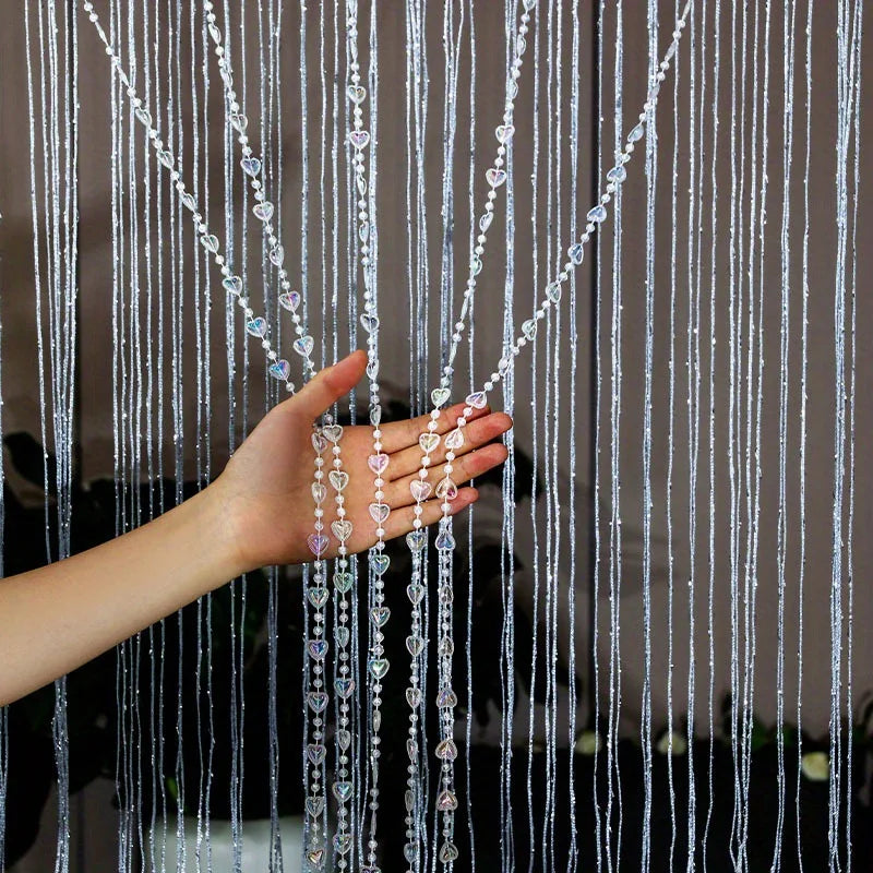 Rideau à perles scintillant acrylique pour séparation de pièce 1x2m
