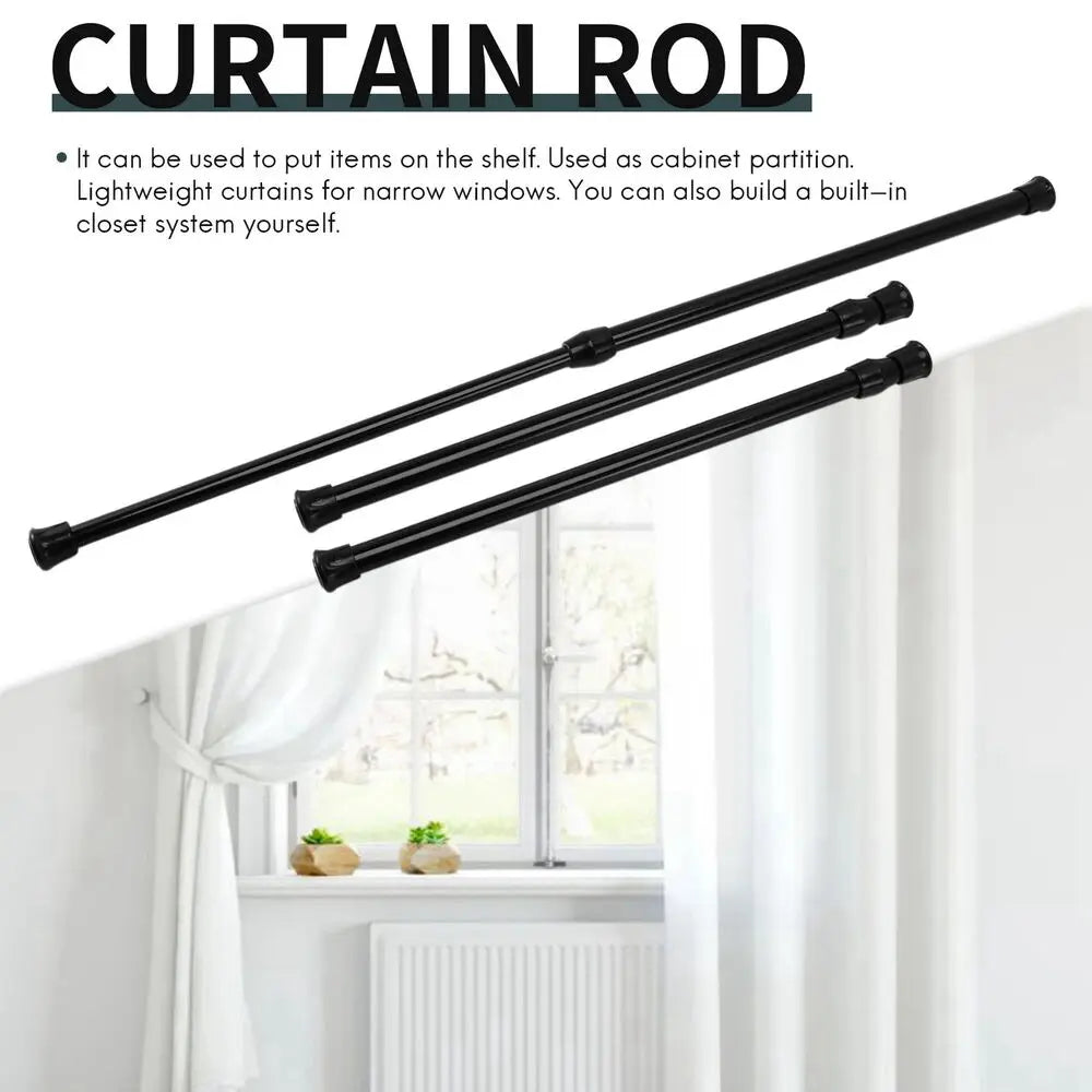 Tringle extensible sans perçage en métal réglable pour rideau et placa