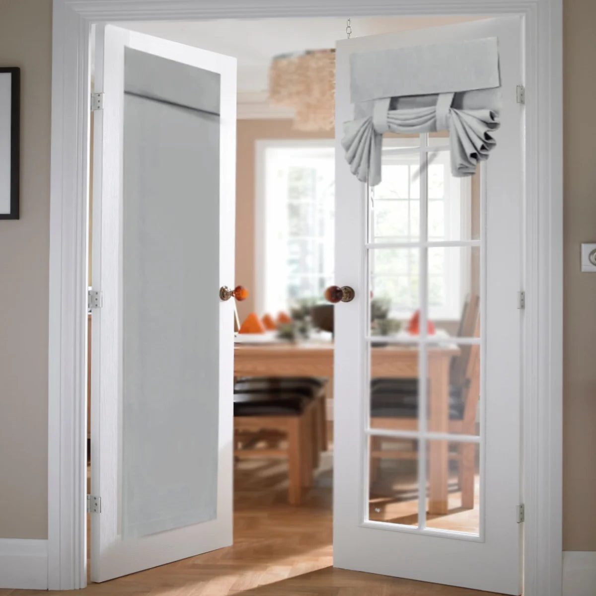 Rideau de porte occultant thermique pour porte-fenêtre et entrée