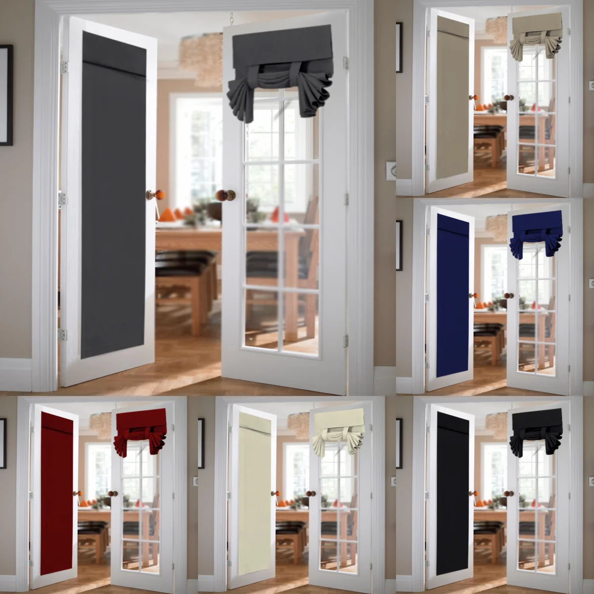 Rideau de porte occultant thermique pour porte-fenêtre et entrée