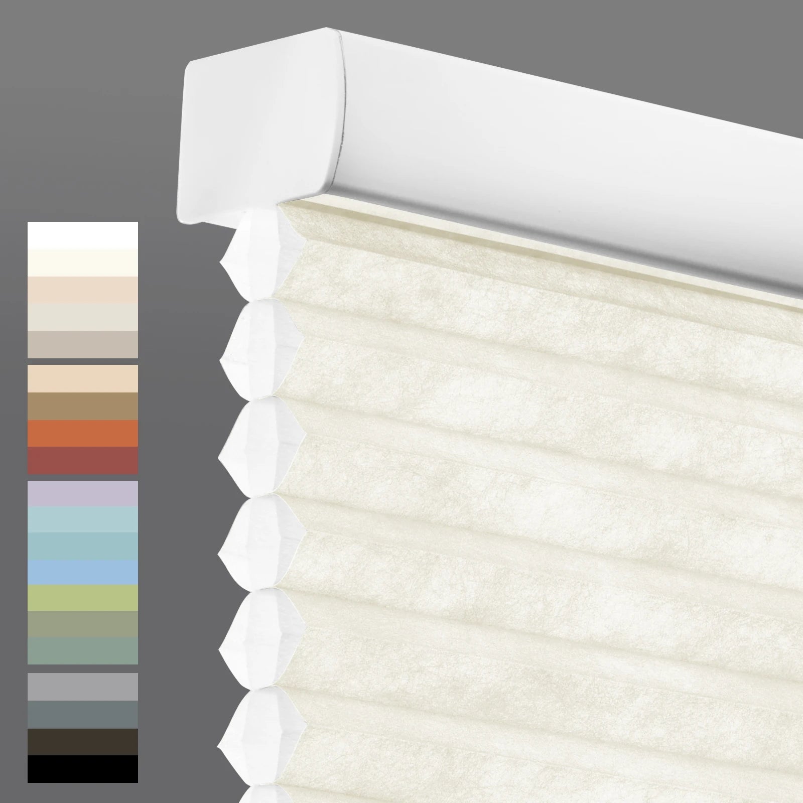 Stores cellulaires sans cordon – Protection de la vie privée, filtre de lumière, stores pliés en polyester, taille personnalisée