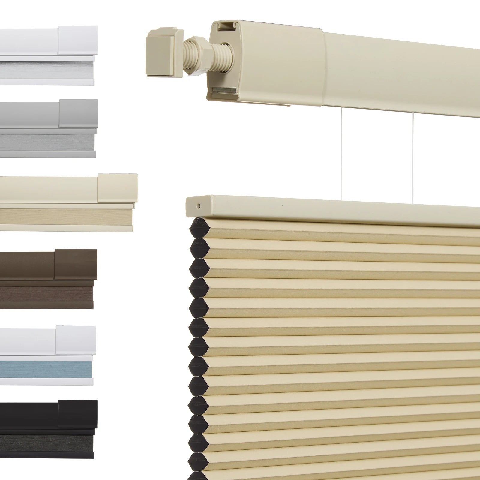 Stores cellulaires sans perçage – Isolation thermique et réduction du bruit, système sans cordon