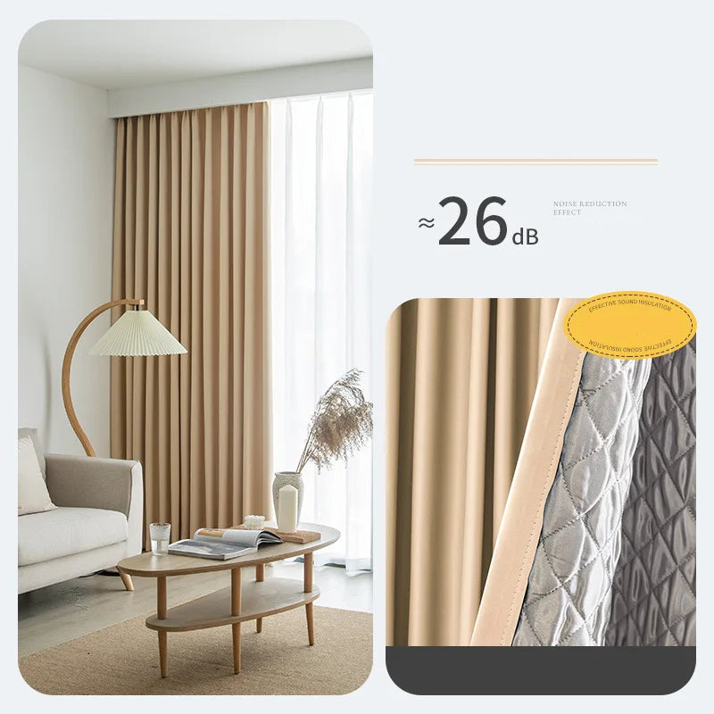 Rideau occultant insonorisant thermique pour salon et chambre